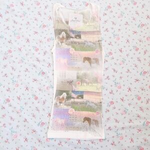 Y2K Horse Graphic Rhinestone Tank Western Coquette Baby Tank Top
